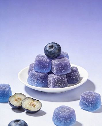 Blueberry-Flavored Gummy Candy