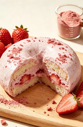 Strawberry Fruit Powder Bread
